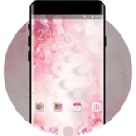 pink pretty flower theme 2019 android application logo